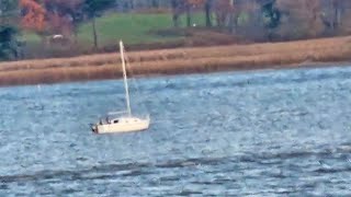 Sailboat rescue on last day of October [upl. by Ylreveb]