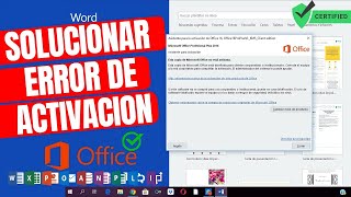 ✅ Cómo Solucionar el Error de Activación de Office 2016 2019 2021 para Word Excel y PowerPoint ✨ [upl. by Nnewg]