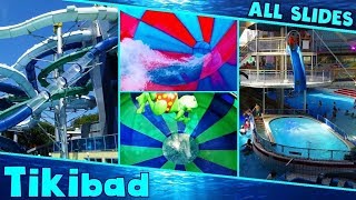 ALL AWESOME WATER SLIDES at Tikibad Duinrell Compilation [upl. by Aranaj]