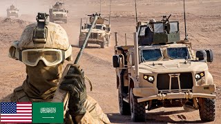 US Marines with Armored Vehicles during Combat Training in Saudi Arabia [upl. by Fendig]