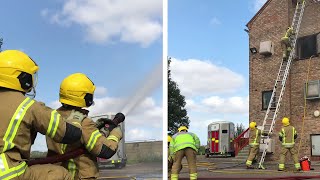 How UK Fire Fighters put out a house fire [upl. by Ynaffat644]