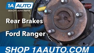 How to Replace Rear Drum Brakes 9509 Ford Ranger [upl. by Harrak]