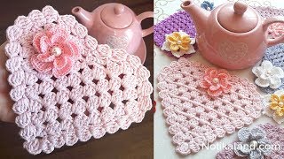 Crochet Doily EASY Crochet Heart doily tutorial [upl. by Posner]