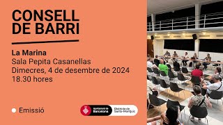 Consell de Barri de la Marina 4 de desembre de 2024 [upl. by Ihab706]