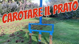 Come e perchè si fa la carotatura del prato   topdressing [upl. by Marleen222]