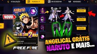 CORRE ANGELICAL VERDE GRÁTIS PARA TODOS CUBO GRÁTIS BARBINHA DE VOLTA 2 PASSES BOOYAH NARUTO FF [upl. by Ahsinom]