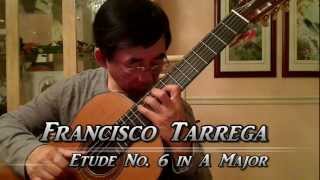 F Tarrega  Etude No 6 in A Major [upl. by Inez82]