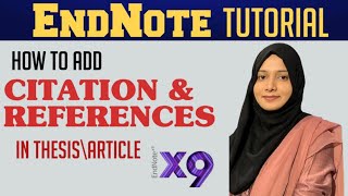 EndNote Tutorial  How to Add cite References in Thesis\Article [upl. by Ofelia]