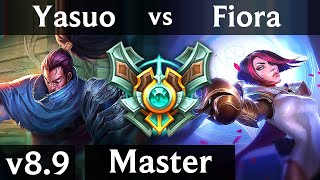 YASUO vs FIORA TOP  Legendary 700 games KDA 1023  Korea Master  Patch 89 [upl. by Castera]