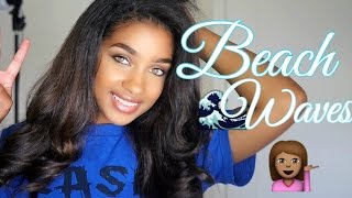 Loose Beach Waves Hair Tutorial [upl. by Dlarej630]