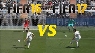 FIFA 17 Vs FIFA 16 Comparison  Free Kicks Penalties etc [upl. by Sirapal]