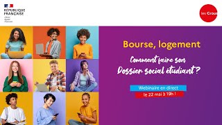 Webinaire en direct  Comment faire son Dossier social étudiant [upl. by Ennaillek525]