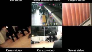 Captured by 6 different cameras BART police shoot and kill unarmed Oscar Grant [upl. by Nnayram568]