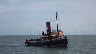 Steam Tug Challenge at Shivering Sands Forts 131024 Can you spot yourself onboard [upl. by Ydnas315]