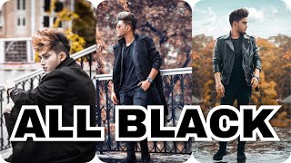 ALL BLACK LOOKBOOK  MEN  Men’s outfit inspiration lookbook 2018  SAMEER MARk [upl. by Anivid]