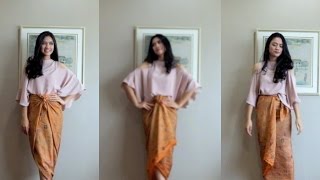 4 Easy Ways To Wear a Kain Batik  GemmaDelicia [upl. by Acitel948]