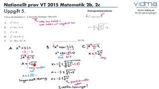 ‪Uppgift 5 Nationellt prov VT 2015 Matematik 2b 2c‬ [upl. by Donal201]