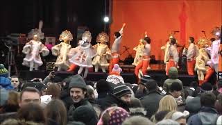 2014 Maslenitsa a raditional Russian festivity in Trafalgar Square London UK [upl. by Hanschen]