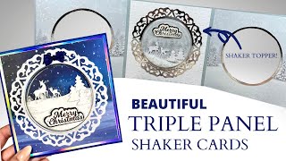 Beautiful Triple Panel Shaker Cards [upl. by Newob]