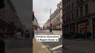 Stunning Christmas decorations are up at Regent Street London 😍 london shortsviral viral shorts [upl. by Enailuj]