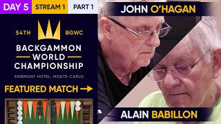 54th Backgammon World Championship  Day 5  Stream 1  Part 2  World Championship 2nd Chance [upl. by Alvar]