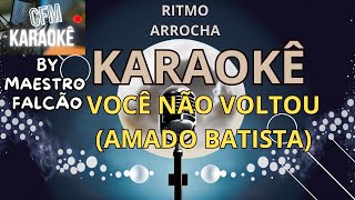 VOCÊ NÃO VOLTOU  AMADO BATISTA  KARAOKÊ VERSÃO ARROCHA [upl. by Rednasela]