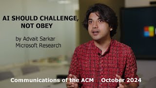 October 2024 CACM AI Should Challenge Not Obey [upl. by Nylak]