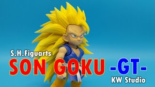 SHFiguarts DRAGON BALL SON GOKU GT x KW Studio 003 004 kit set Action Figure Unboxing Review [upl. by Whitney]