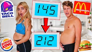 WHO CAN GAIN THE MOST WEIGHT IN 24 HOURS CRAZY CHALLENGE [upl. by Eintroc]