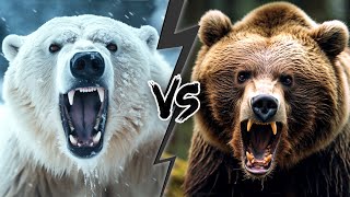 Fight POLAR BEAR vs GRIZZLY BEAR  Who would WIN [upl. by Bowles]