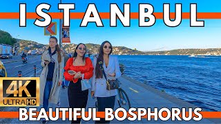 ISTANBUL BOSPHORUS BEAUTIFUL SEASIDE ROAD WALKING TOUR  4K UHD 60FPS  7 OCTOBER 2023 [upl. by Kella]