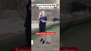 Learn Outswing Ball from swing master Brett Lee brettlee fastbowlingtips outswing viralshorts [upl. by Eek]