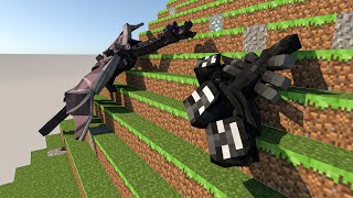 Ender Dragon vs Wither Softbody Race [upl. by Flowers942]