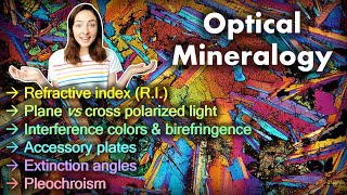 Optical Mineralogy Pt1 Plane amp Cross Polarized Light Birefringence Pleochroism etc  GEO GIRL [upl. by Nicoline944]