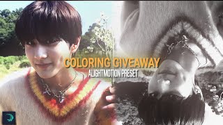 COLORING GIVEAWAY 1 preset  alightmotion [upl. by Nalro]