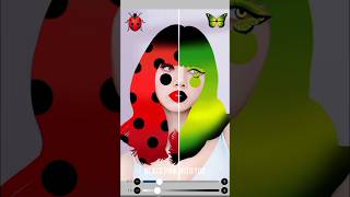 Choose One Ladybug 🐞 OR Green Butterfly 💚🦋 Hair On Lisa blackpinkedit IbisPaint Blinkwithyou [upl. by Moscow64]