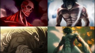 All titan shifters transformations  Attack on Titan Outdated version [upl. by Sabino6]