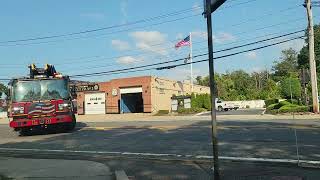 North Belmore ladder 658 and engine 656 going to a parade [upl. by Anerul202]