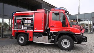 Mercedes Unimog BAI Fire Tanker  Exterior amp Interior  Florian Fire Expo 2020 GER  102020 [upl. by Adria58]