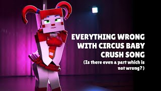 Everything wrong with Circus Baby Crush Song by Animation Lobby [upl. by Yenffad]