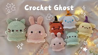 How to crochet ghost amigurumi 👻 Pompompurin ♡ Cinnamoroll ♡ Bunny ♡ Cat ♡ Bear [upl. by Notkcorb]