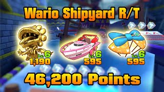 Mario Kart Tour — Battle Tour ～ Wario Shipyard RT ～ 46200 Points [upl. by Silvana663]