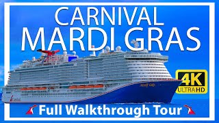 Carnival Mardi Gras  Full Walkthrough Tour amp Review  Ultra HD Port Canaveral Orlando  New Ship [upl. by Attehcnoc]