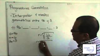 SimpleAlgebra1  Interpolar medios geométricos [upl. by Euqinimod30]