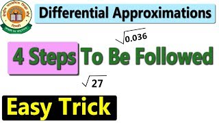 Differential Approximations  Application Of Derivative  Class12 Mathematics  Simple Trick [upl. by Tom]