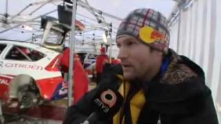 MTV3 Steve Robertson Interview  Arctic Lapland Rally 2010 [upl. by Alliuqaj]