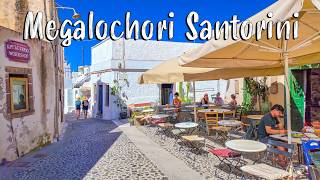 Santorini Greece little cute village Megalochori walking tour 4k Greece 2024 [upl. by Eibrad849]