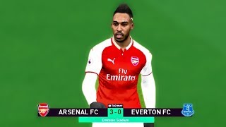 Arsenal vs Everton Aubameyang Scored 4 Goals 3 February 2018 Gameplay [upl. by Seif775]