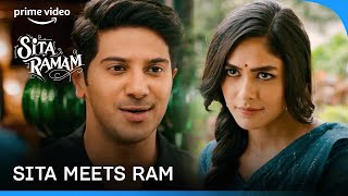 Sita Ramam  Sitas Surprise Visit To Meet Ram  Dulquer Salmaan Mrunal Thakur  Prime Video [upl. by Dalila]