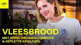 Klassiek vleesbrood met appelpruimen compote en geplette krieltjes  Sofie Dumont [upl. by Aeniah]